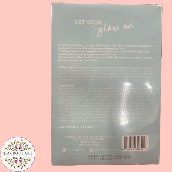 🧴🎭GLOW ON 5TH REPLENISH + REHYDRATE Sheet Mask Set🎭🧴 - Picture 4 of 4